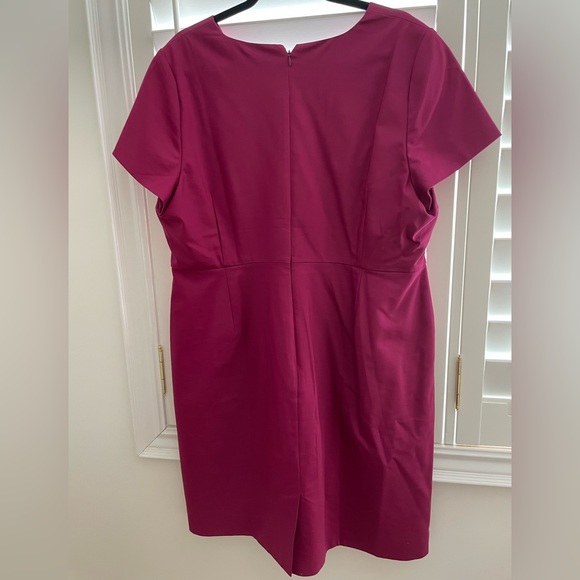 J Crew Cap-sleeve V-neck work dress Size 20, Pink - Picture 4 of 9